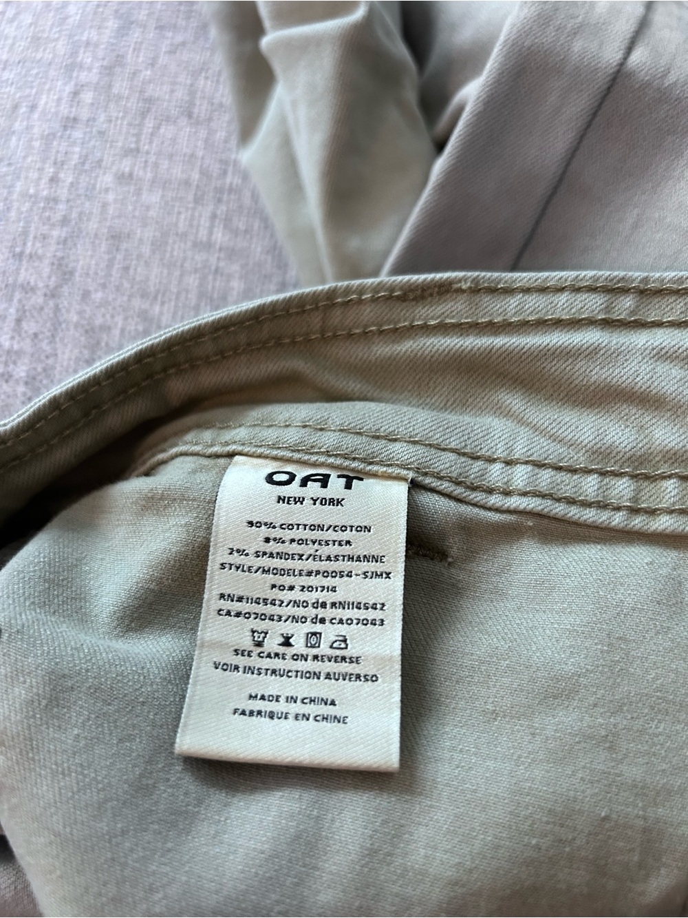 NWT Oat New York Wide Leg High Rise Light Weight Jeans Sage Raw Edge Size 10/30 - Picture 7 of 8